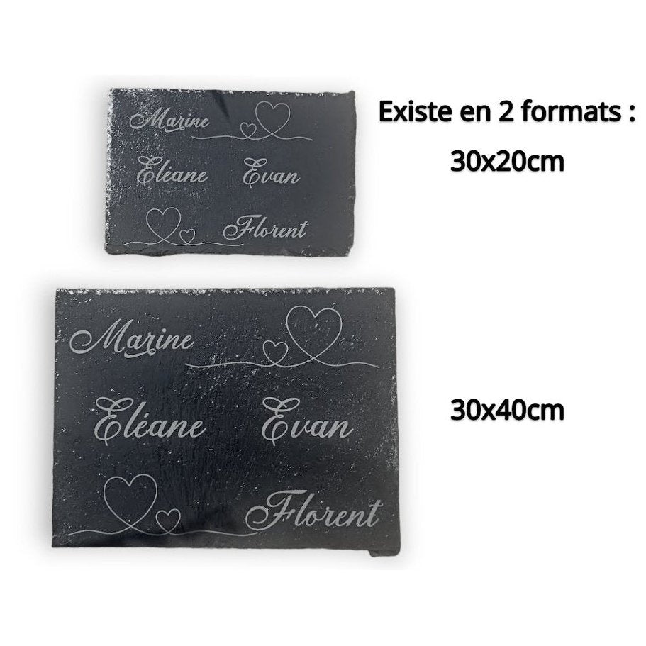 "Assiettes en ardoise"