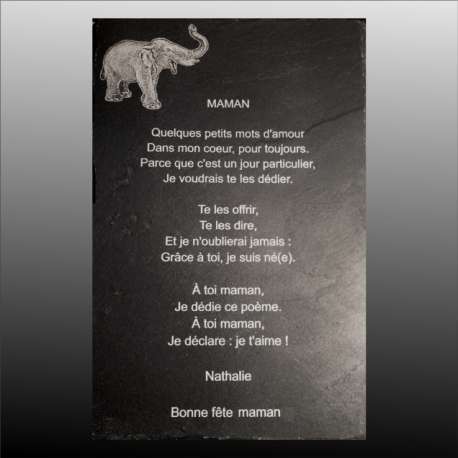 "Ardoise décoration gravé au laser"