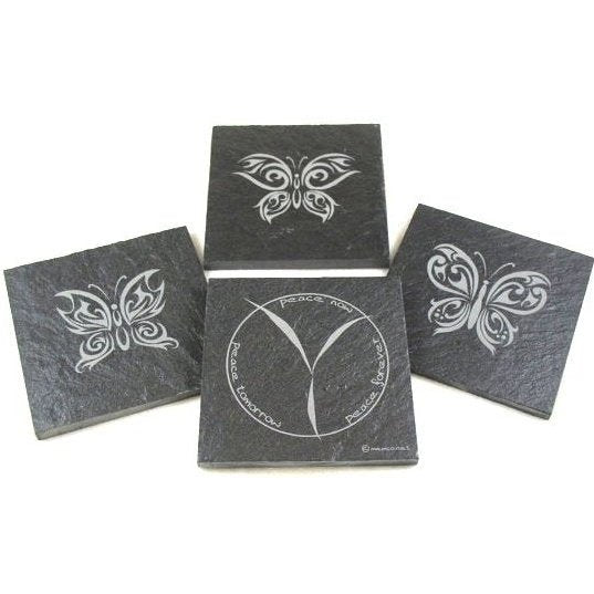 "Dessous de verre en Ardoise x4"