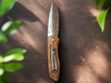 Couteau pliable manche bois