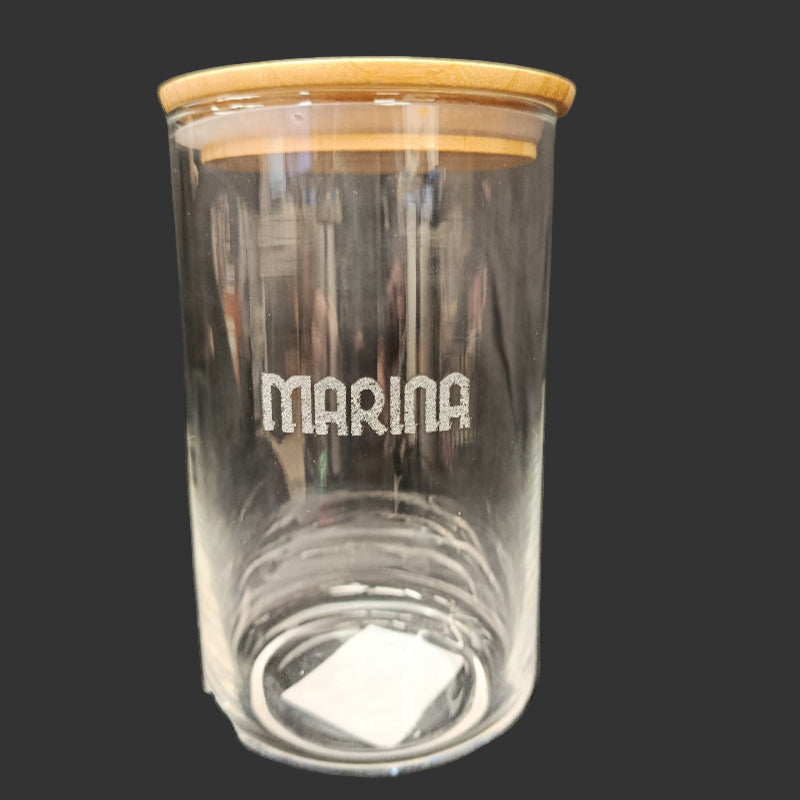 bocal verre 1 litre gravé au laser