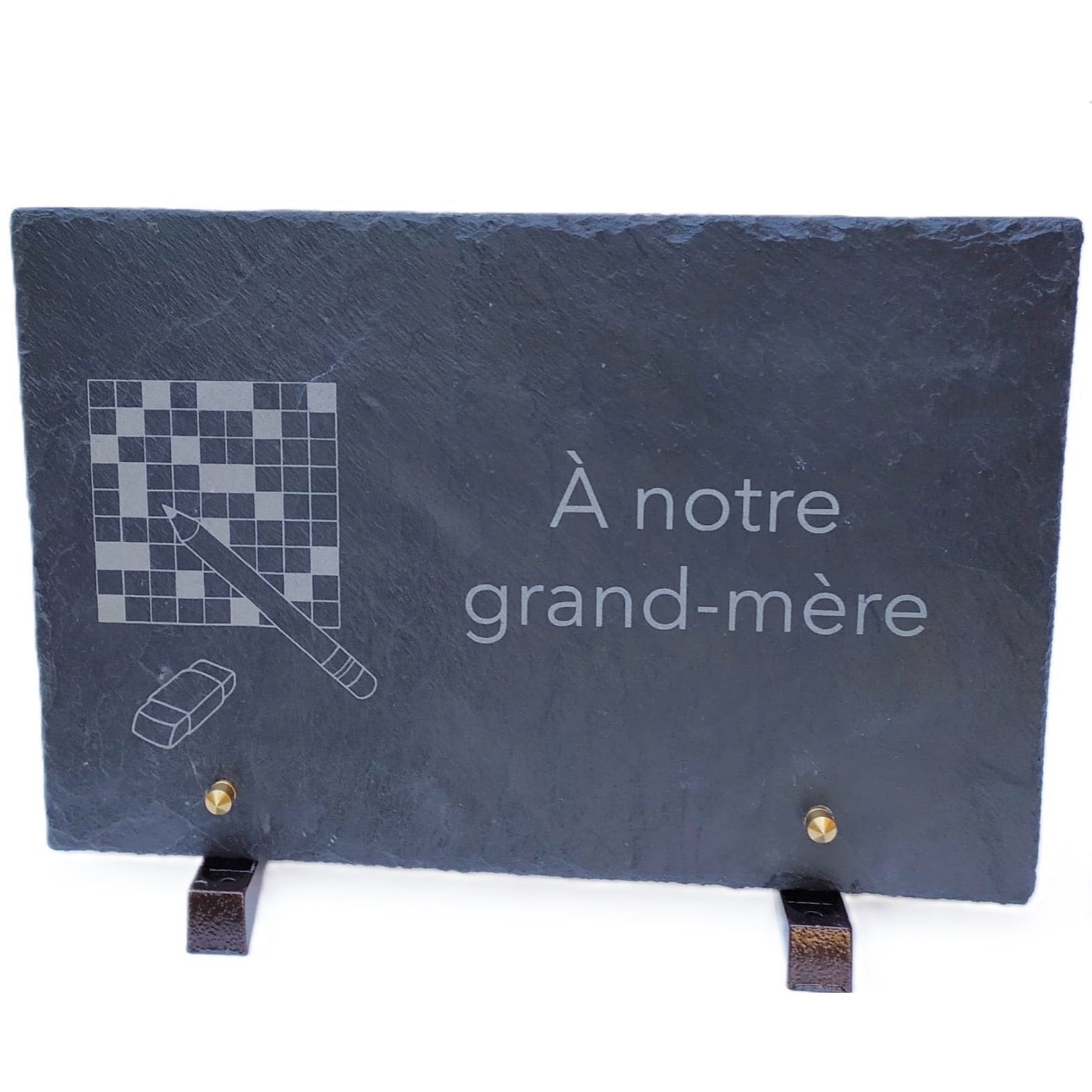 Ardoise funéraire grand mere gravé au laser